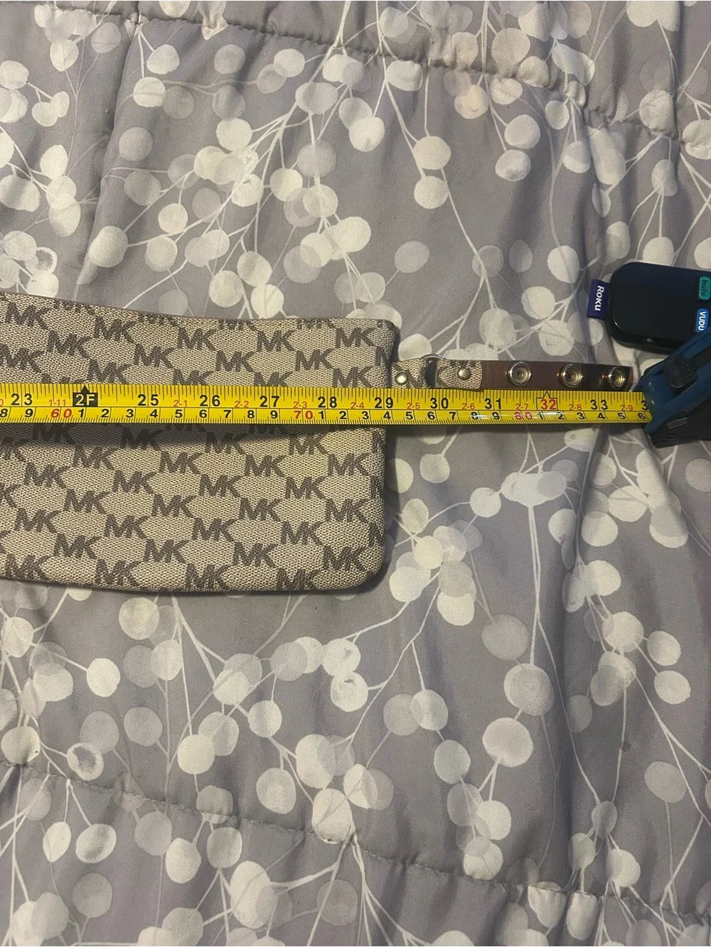 Michael Kors Tan Logo Mini Crossbody with Gold Chain